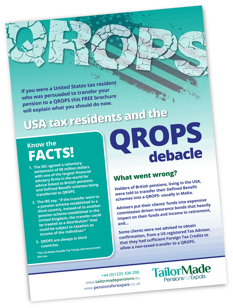 QROPS Facts For Resident Expatriates In USA Brochure